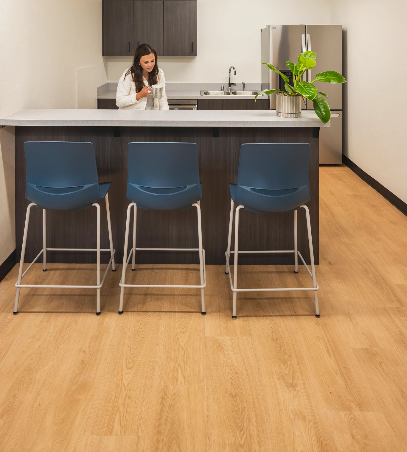 Shaw contract pivot pvc free resilient flooring featured in the library