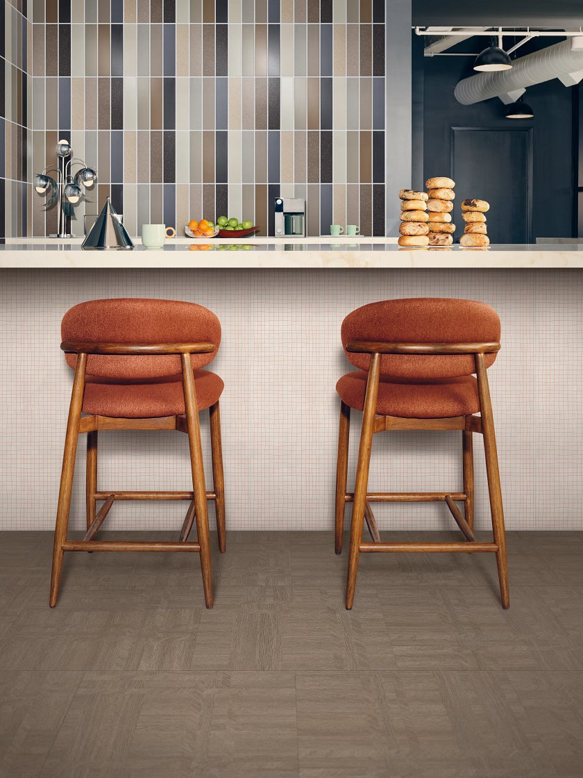 Graphline Wall Panel Matte Bridge Blue - LVP flooring Graphline Wall Panel Matte Bridge Blue Feature 1