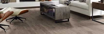 Stylish brown hardwood flooring for contemporary spaces Modern living room with brown hardwood flooring