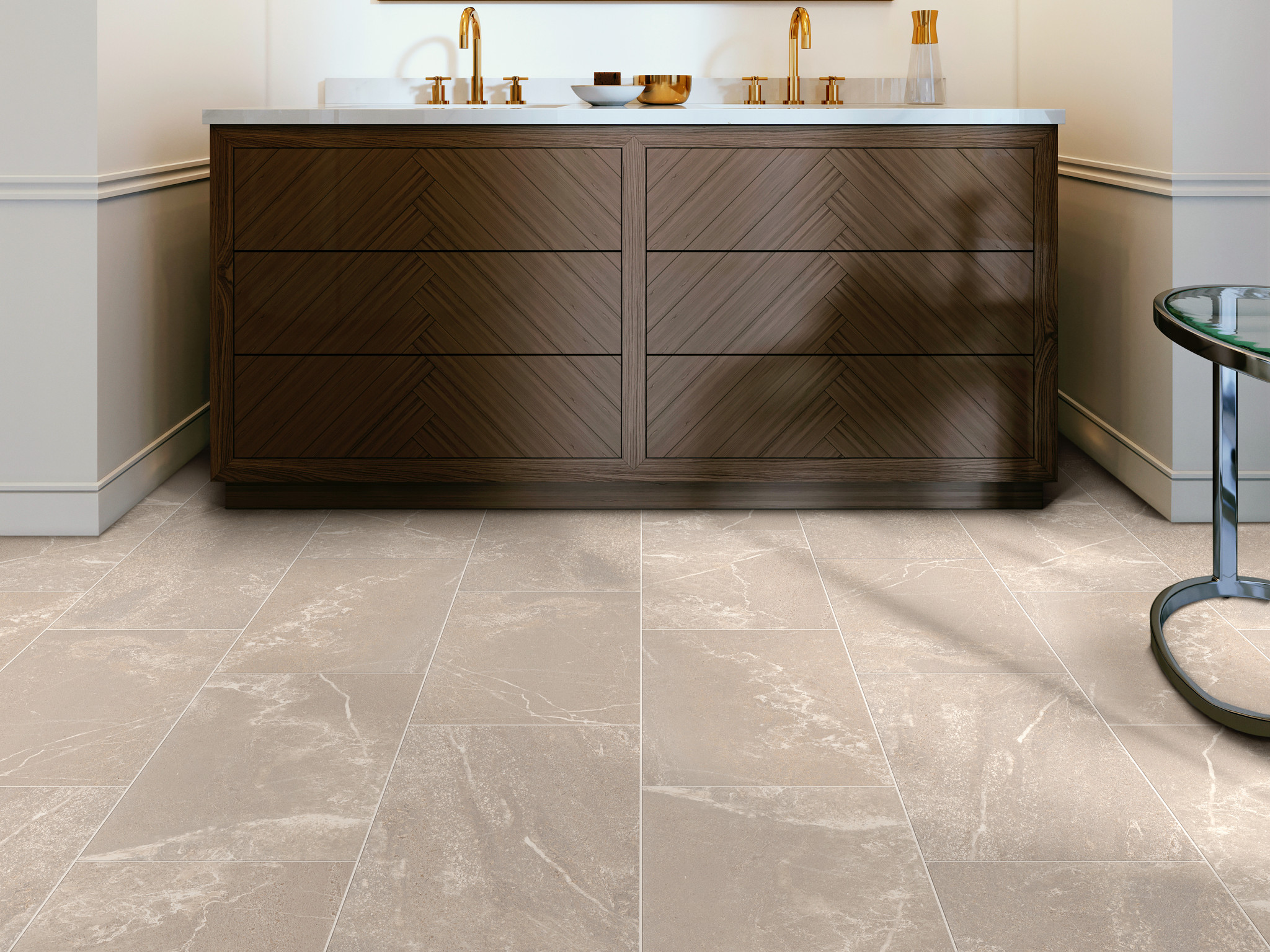 LITHIC 12X24 MATTE LIGHT GREY BEIGE ROOM