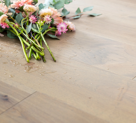 Flowers on Repel hardwood floor