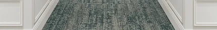 Commercial Carpet Tile in Blue and Beige for Hospitality Hallway Script in Essay