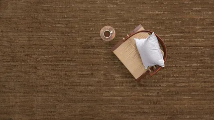 100% Wool Carpet in Beige and Gray for Modern Living Room Decor Modern living room with a glass coffee table on a 100% wool carpet in beige and gray tones