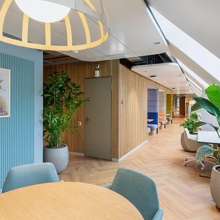 Office Project with LVT Coretec Herringbone Floors