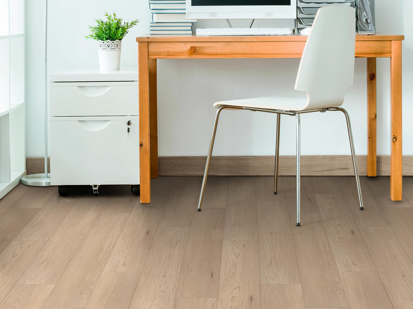 Hatfield Maple flooring, shown in a room