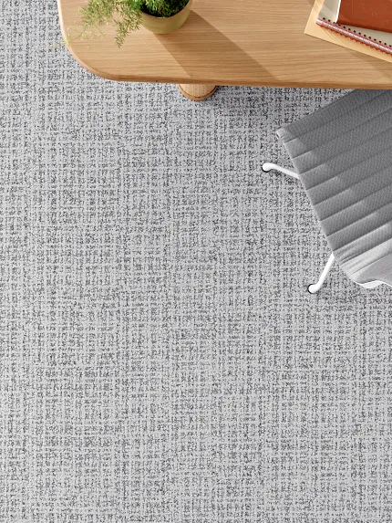 Stylish grey broadloom carpet for workplace environments