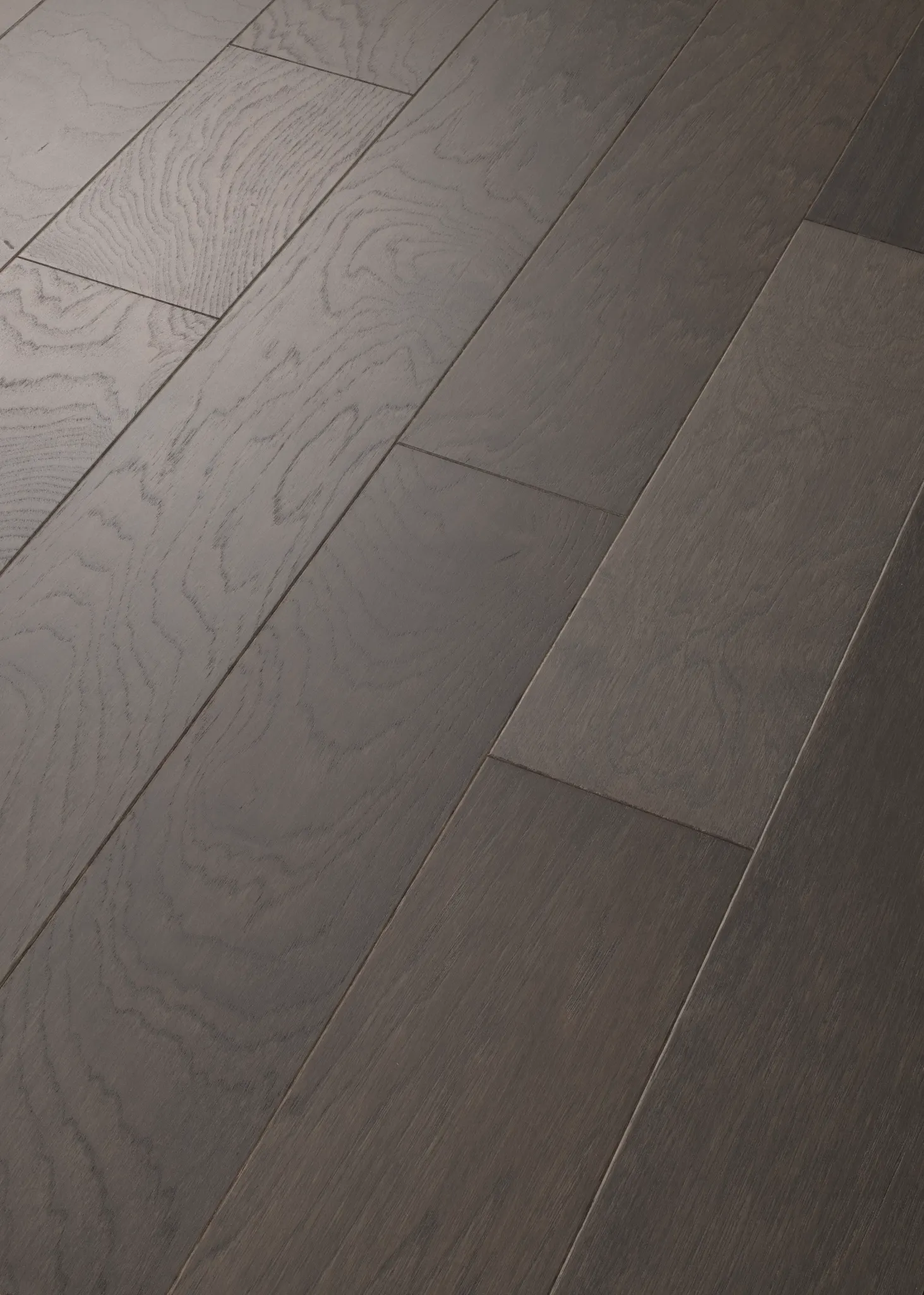 Dark brown hardwood flooring with visible wood grain texture