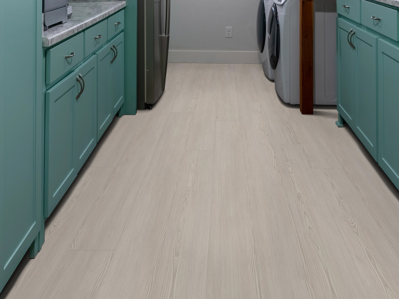 Soft Pine flooring, shown in a room