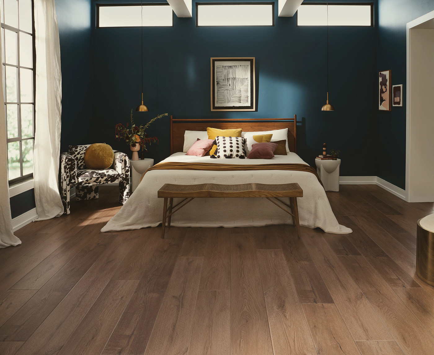 Cerith Oak flooring, shown in a room