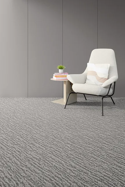 Gray Commercial Carpet Tile in Modern Office Space
