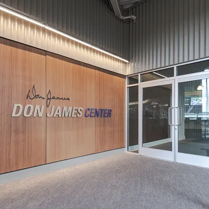 Don James Center Entrance with Commercial Carpet in Education Facility Entrance of Don James Center with commercial carpet flooring in an education facility
