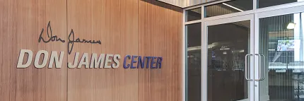 Don James Center Entrance with Commercial Carpet in Education Facility Entrance of Don James Center with commercial carpet flooring in an education facility