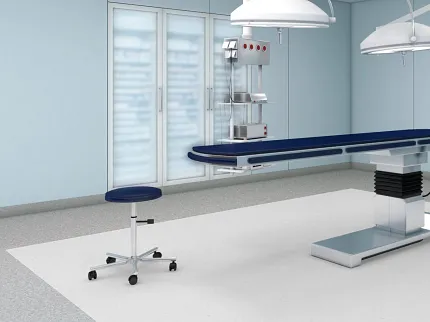 Healthcare Facility with Commercial Homogeneous Sheet Vinyl Flooring Modern healthcare facility with commercial homogeneous sheet vinyl flooring in a surgical room setting