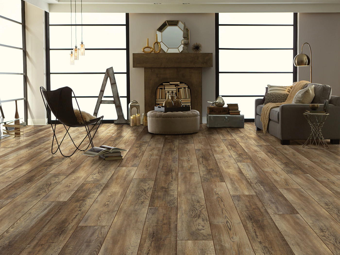Saggio flooring, shown in a room
