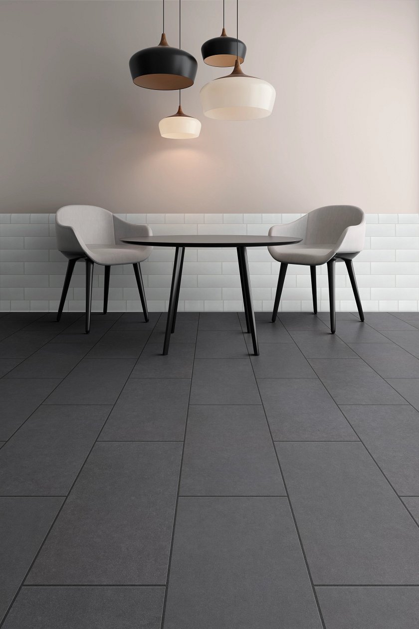 Simple 4 X 16 Glossy Glacier - LVP flooring Simple 4 X 16 Glossy Glacier Feature 1