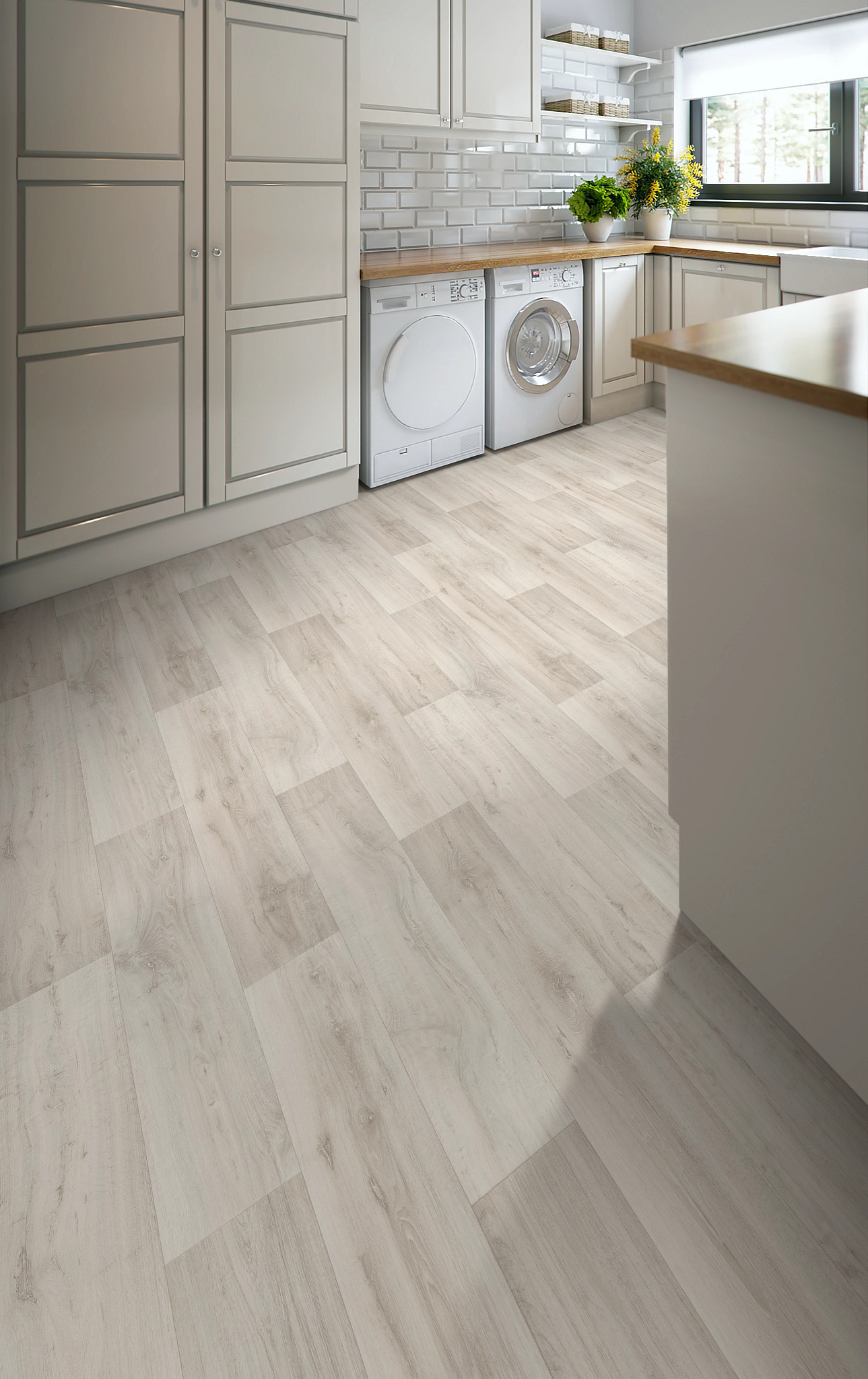 Lynx flooring, shown in a room
