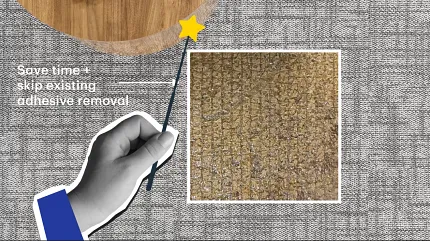 Efficient flooring solution for quick installation Flooring installation with adhesive removal feature