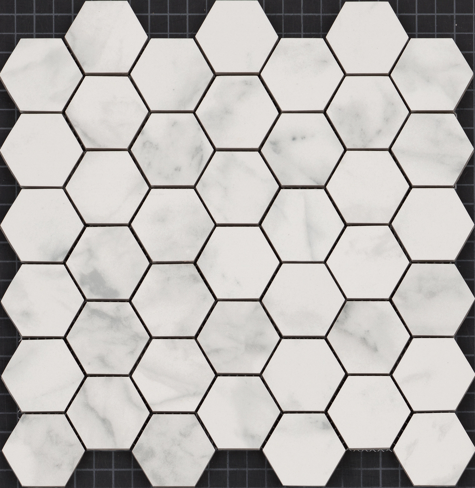 PRIME AURA HEX MOSAIC POLISHED CARRARA ABISSO MAIN