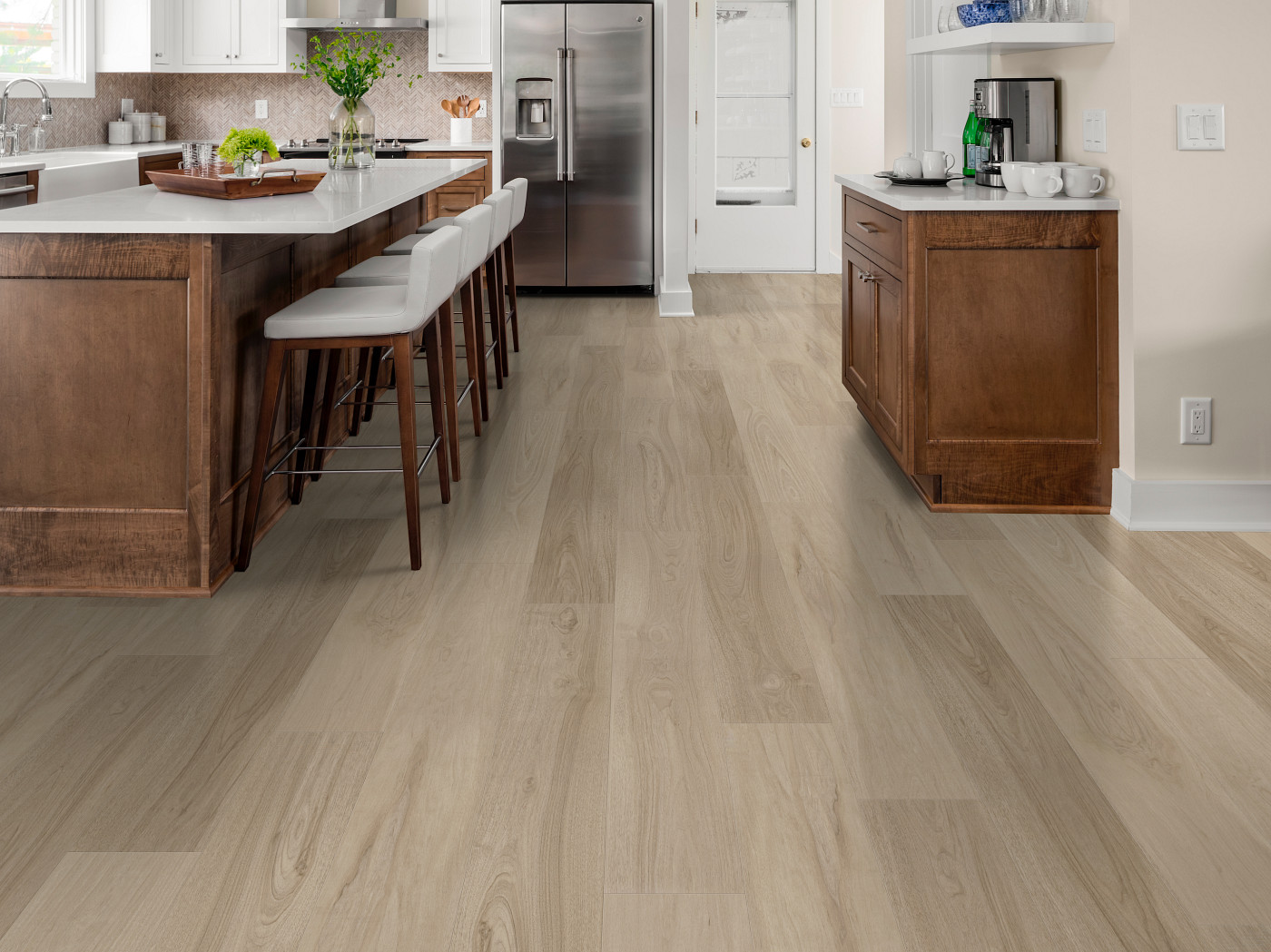 Lounge Greige flooring, shown in a room