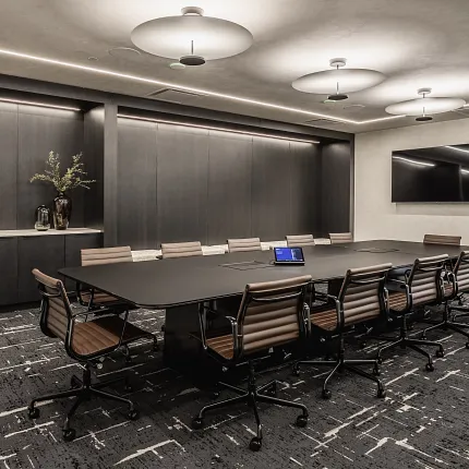 Stylish carpet tile flooring for workplace environments Modern conference room with 18x36 inch carpet tile flooring