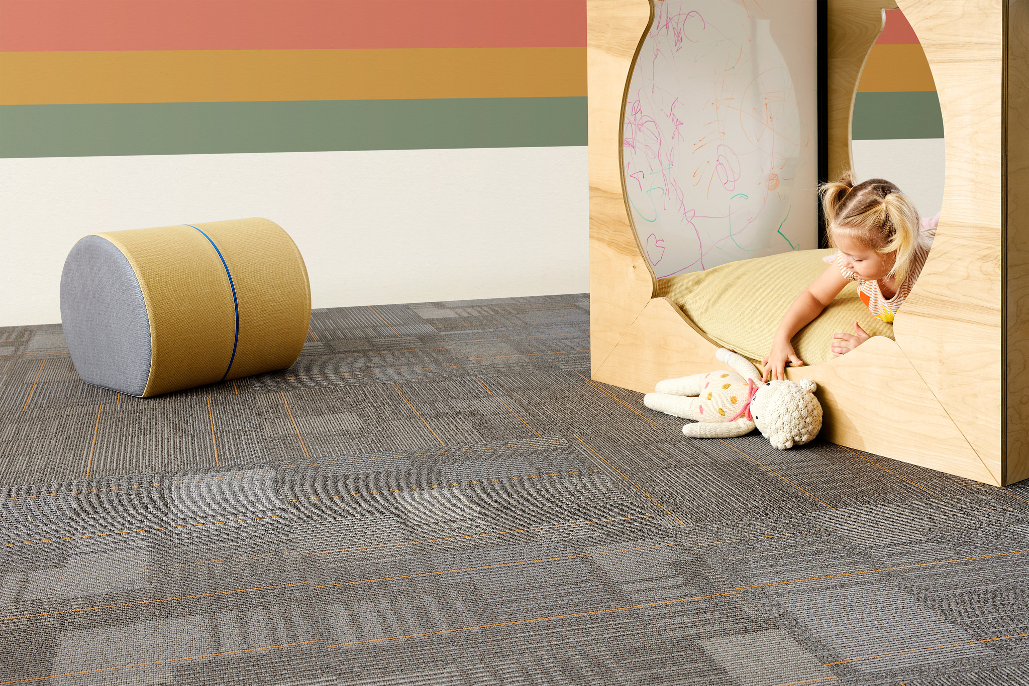 Diffuse Color 24X24 Ecoworx® Tile 5T478 Carpet Tile Commercial