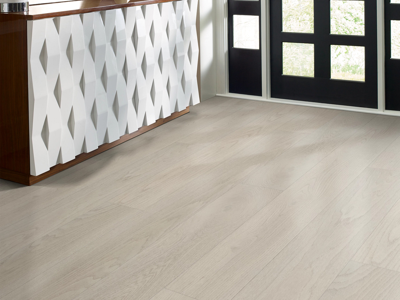 Serene Driftwoo flooring, shown in a room