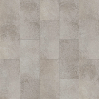 A warm gray vinyl tile floor with a stone look