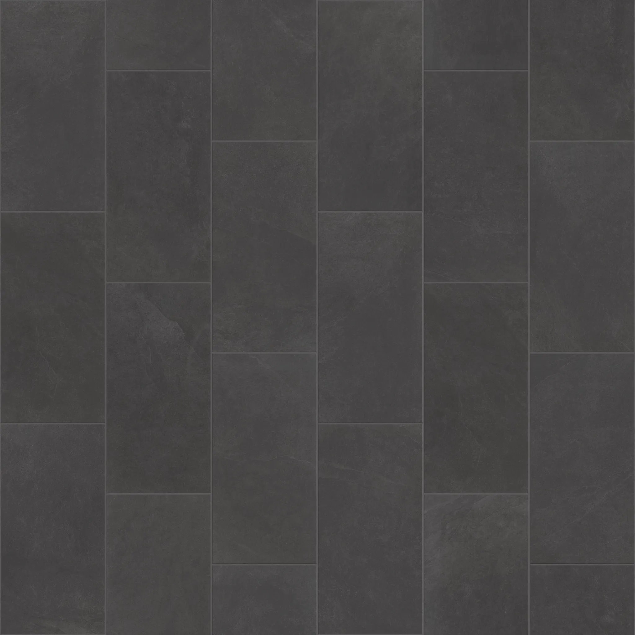 Dark slate tile flooring with a matte finish