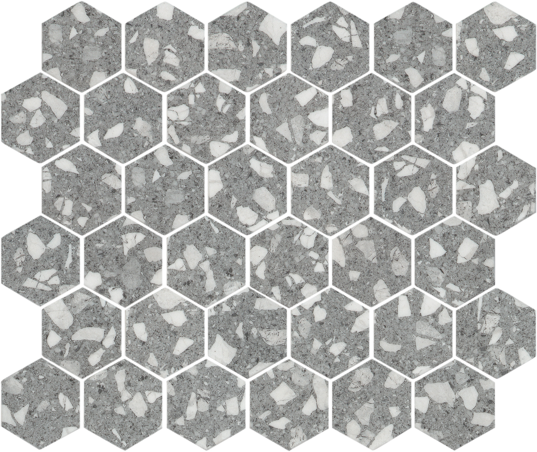 LUXE MODERNE 2" HEX MOS MACHINE AGE GREY MAIN