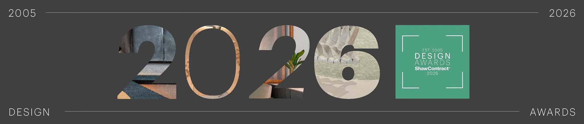 Design awards banner with 2026 cutout