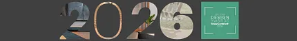 2026 design awards announcement banner Design awards banner with 2026 cutout