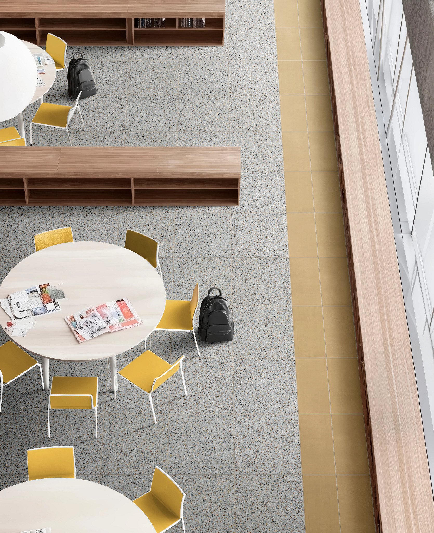 Fragmented 24 x 24 StrideGuard™ Matte Bright White Feature 1