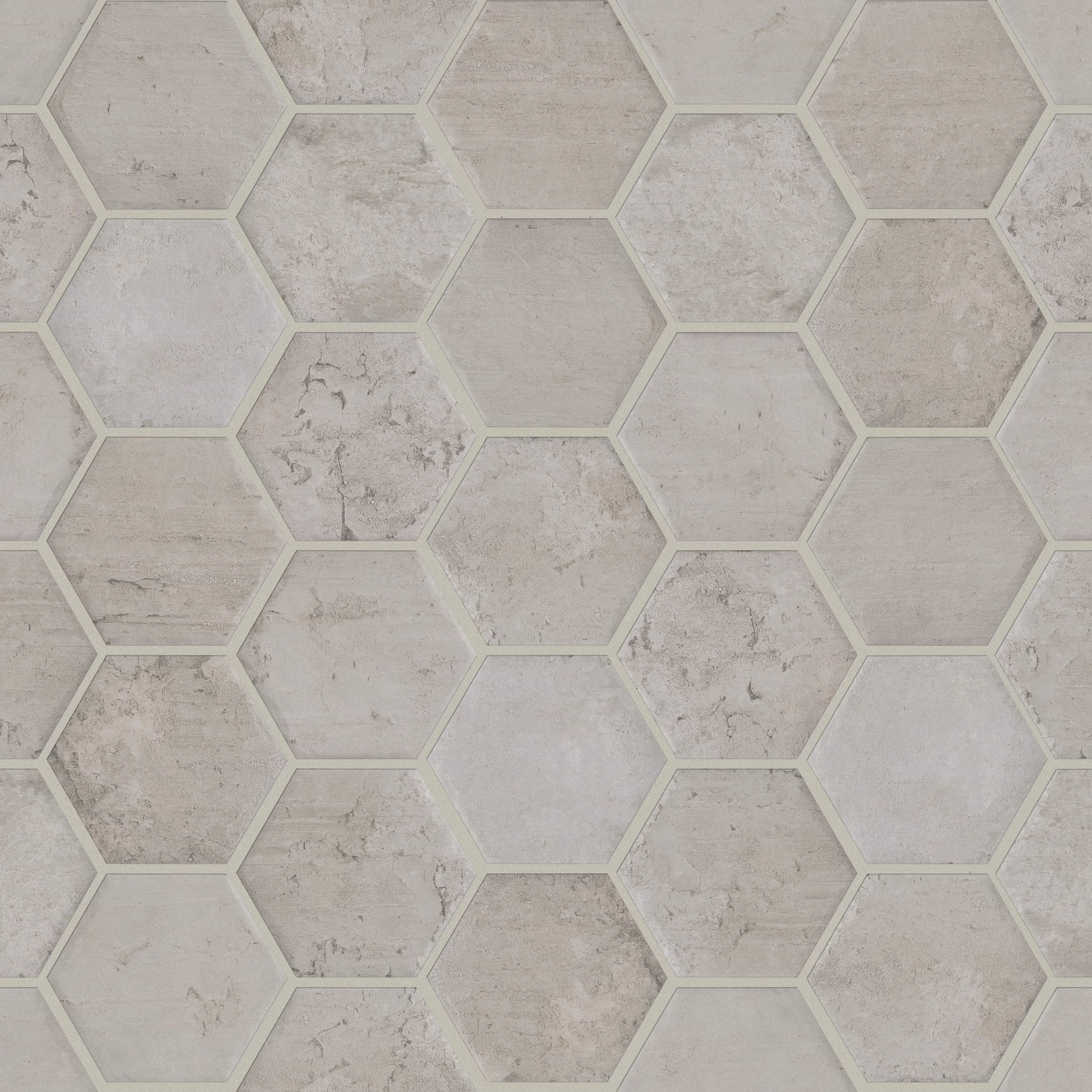 CITY LIGHTS 6X7 HEX MATTE HIGHRISE GREY MAIN