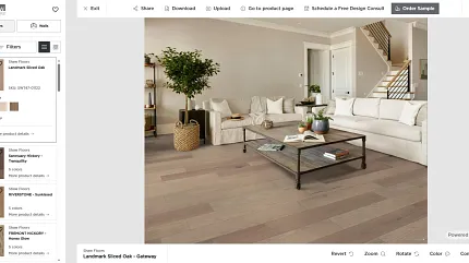 Stylish beige carpet for contemporary home interiors Modern living room with beige carpet flooring and smartphone view