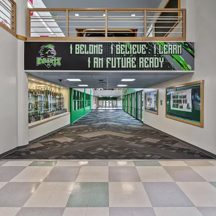 Durable carpet tile for educational spaces Education facility with 24x24 inch commercial carpet tile flooring