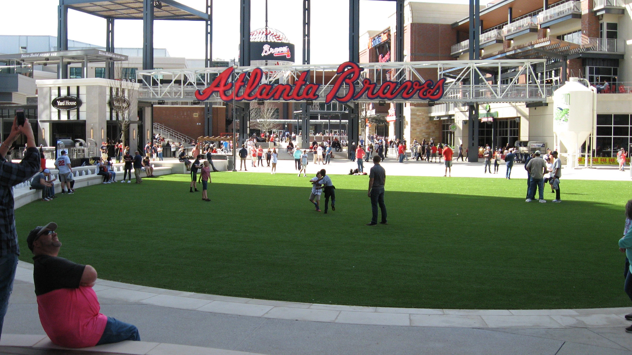 Turf instlled near the Atlanta Braves stadium