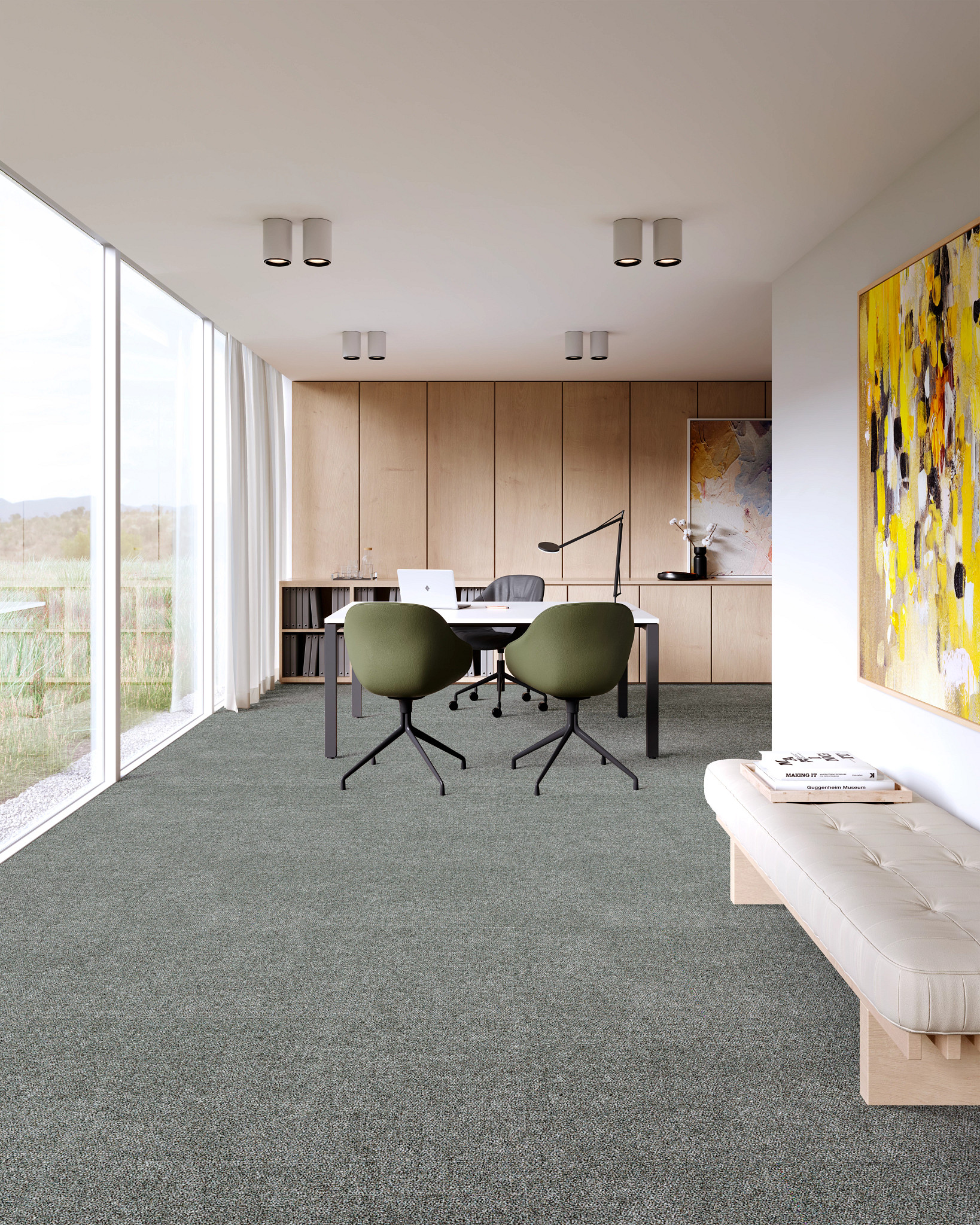 Poured Strataworx 5T420 Carpet Tile Commercial Flooring | ShawContract
