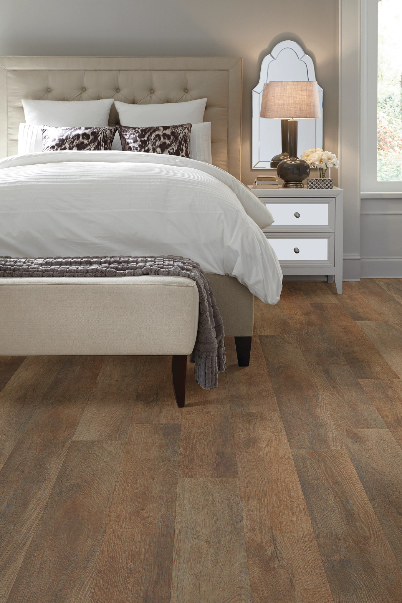 Highlight Oak flooring, shown in a room