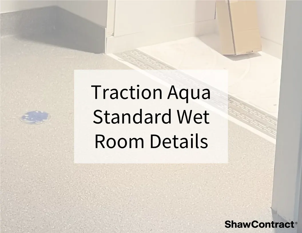 Traction Aqua slip-resistant sheet flooring in wet room