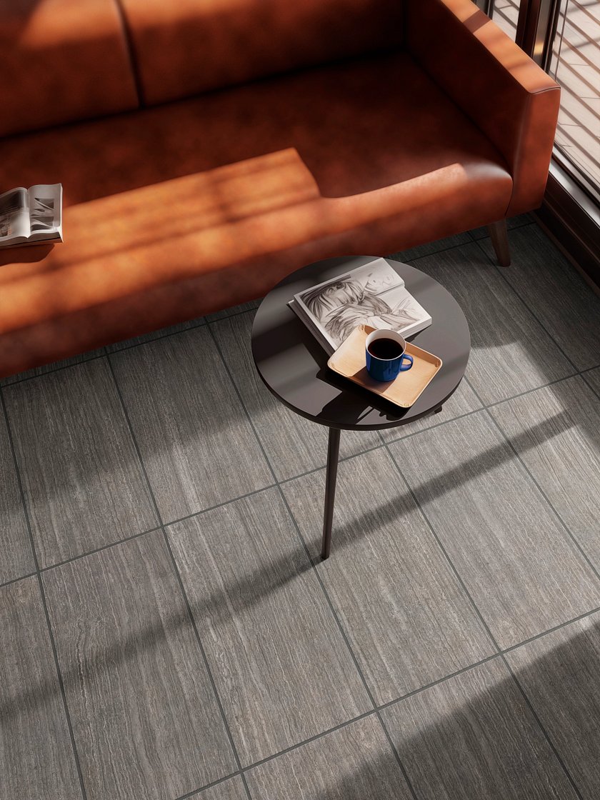 Vein Cut 6 X 12 Covebase Matte Mirror - LVP flooring Vein Cut 6 X 12 Covebase Matte Mirror Feature 1
