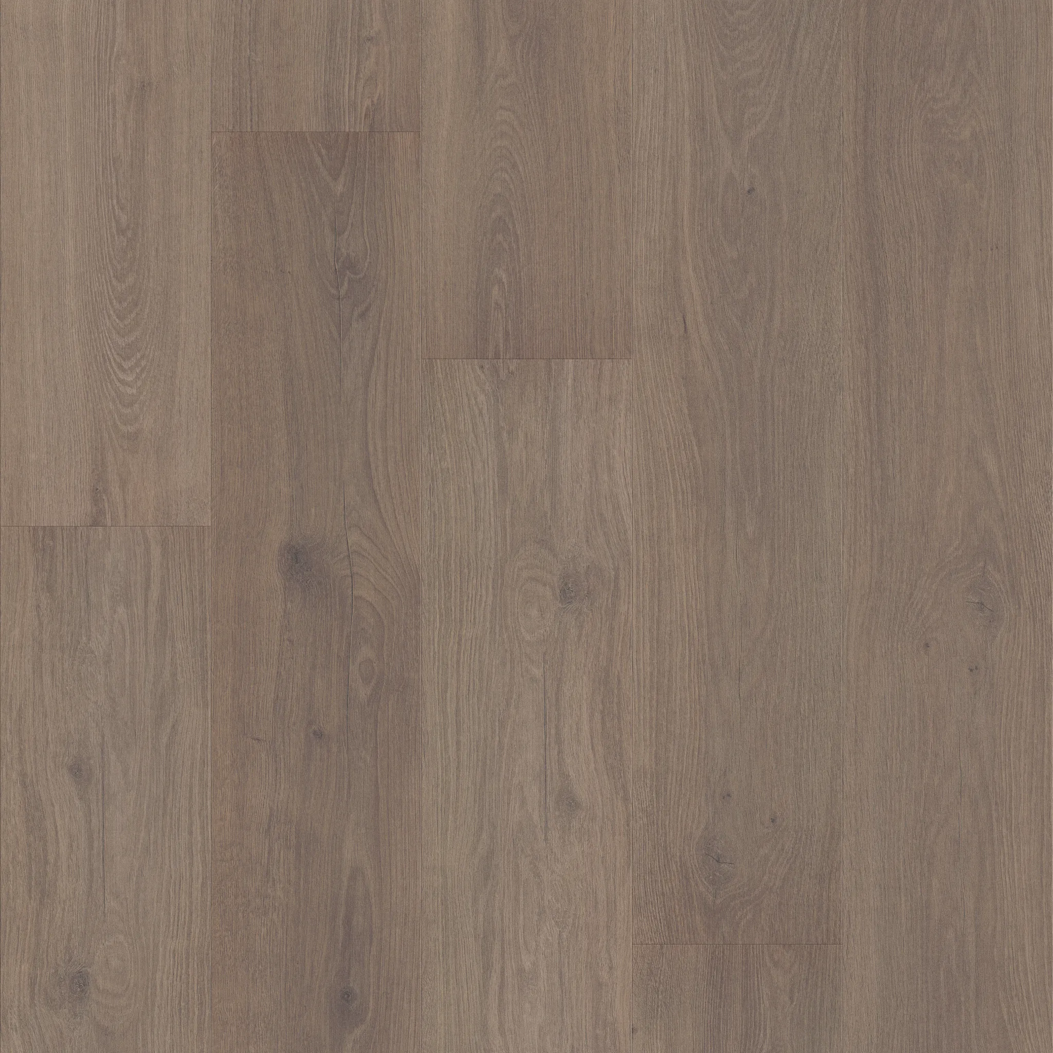 Brown wood grain laminate flooring swatch showcasing natural texture and durability
