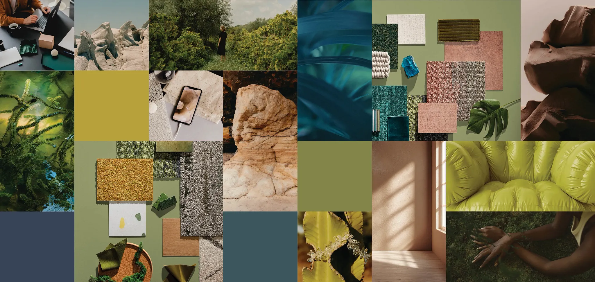 Earth tone inspiration image collage