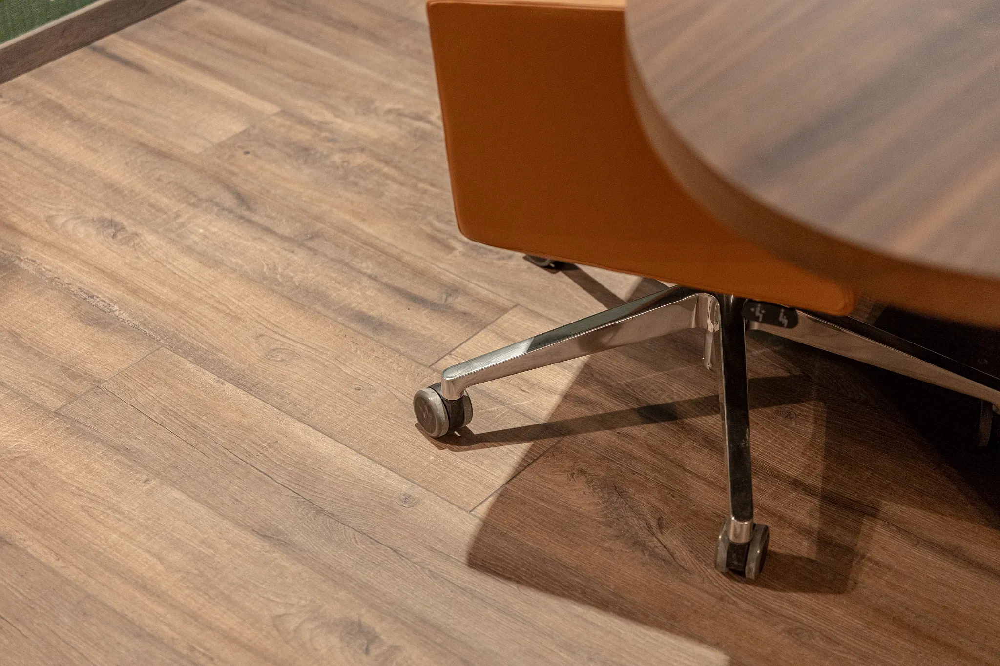 Meeting room with Coretec wooden flooring