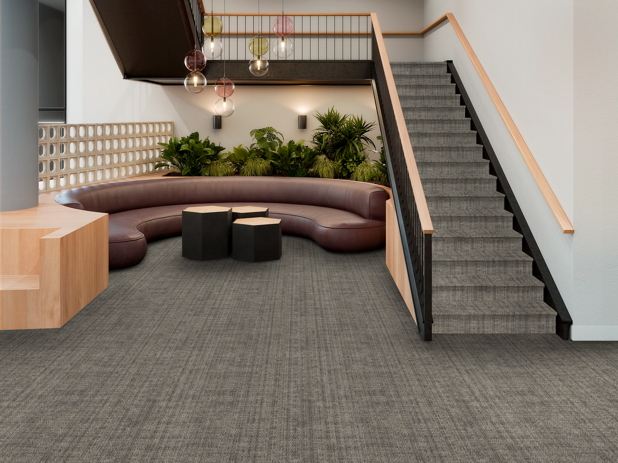 Carpet in modern lounge area
