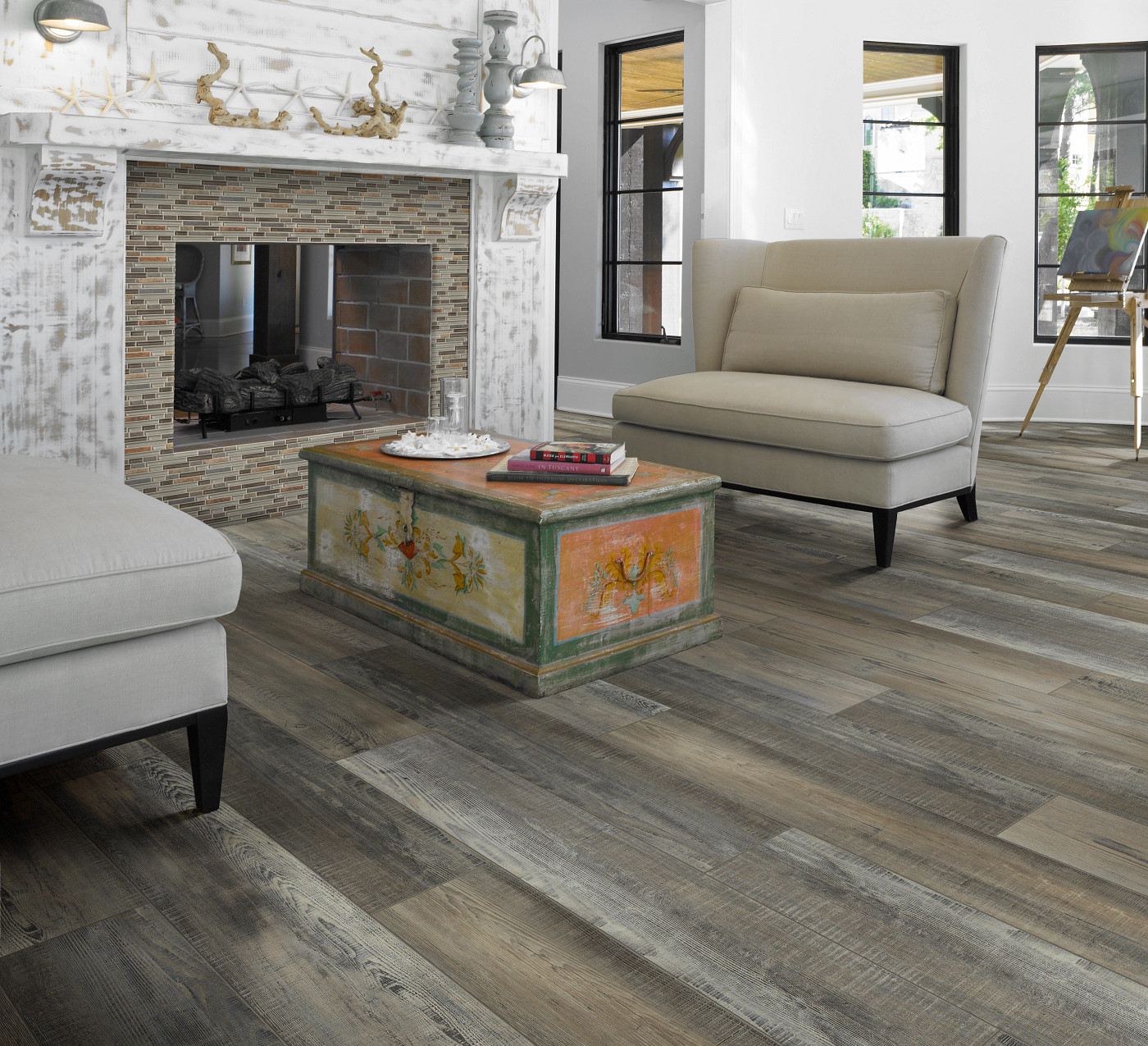 Tempesta flooring, shown in a room
