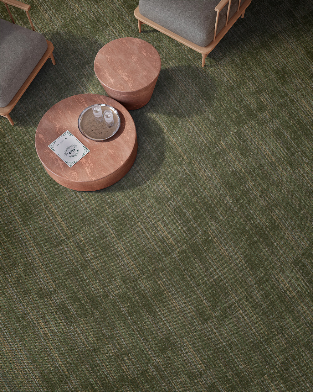 Carrelage De Tapis Vert Shaw - 24x24 Pouces - Lot De 12 Carreaux (48