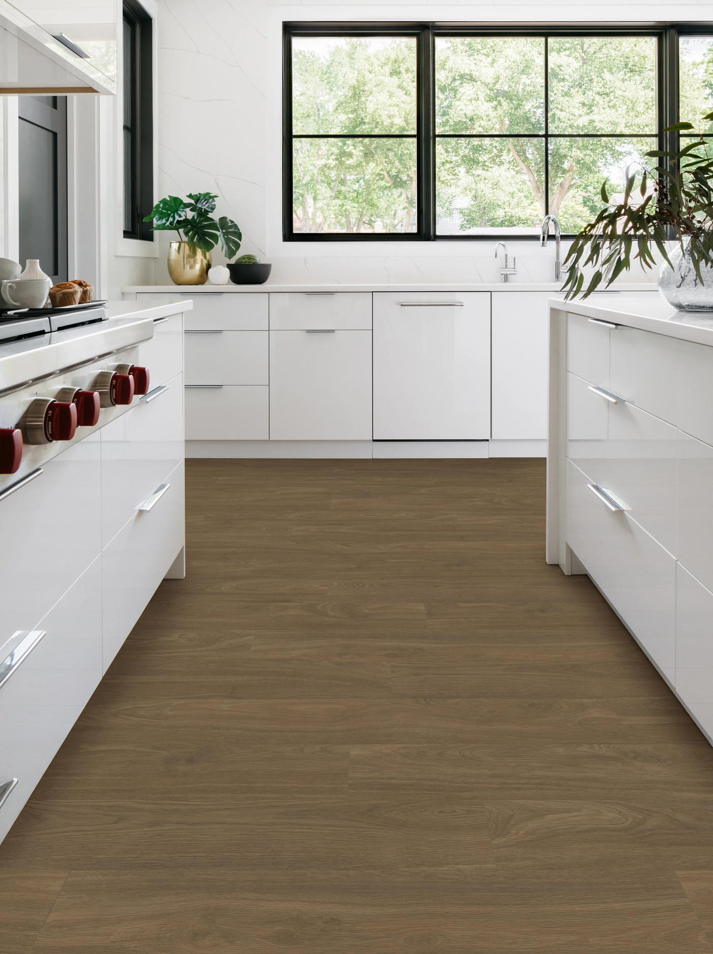 Ember flooring, shown in a room