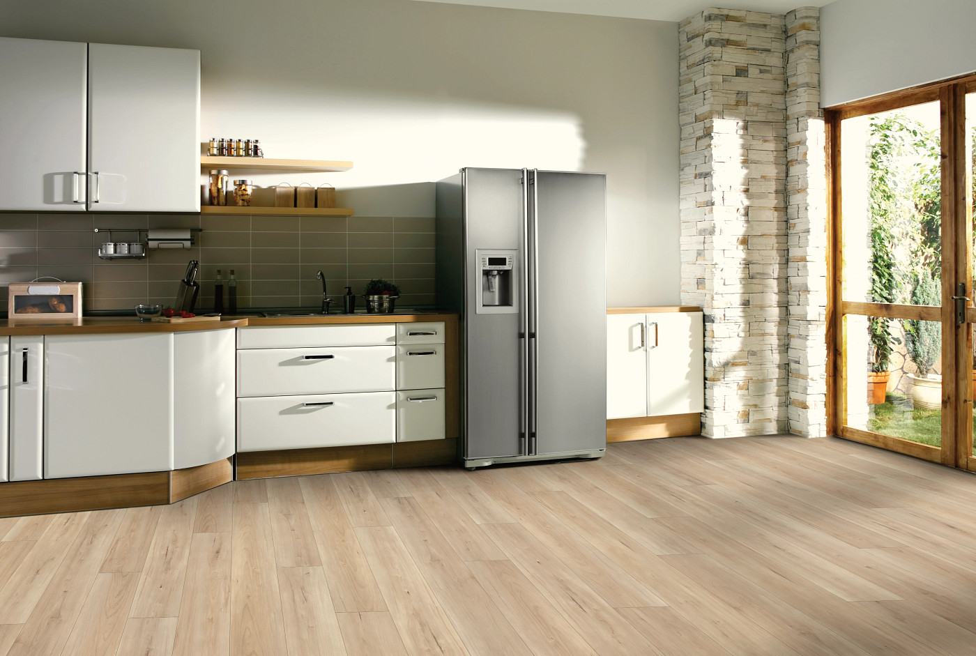 Capetown Maple flooring, shown in a room
