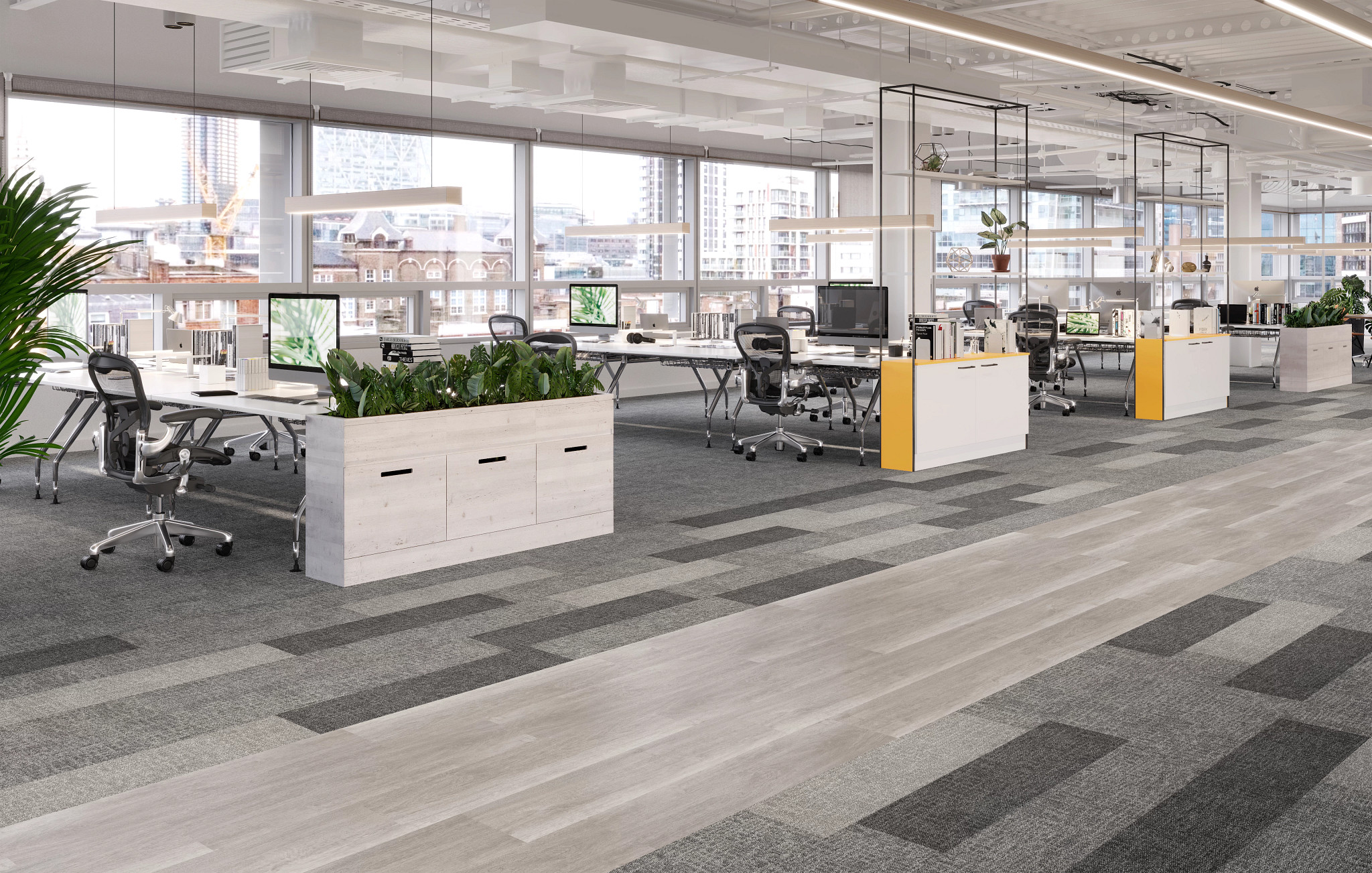 Pixel Rectangle ComfortWorx® Tile Light Taupe Feature 1