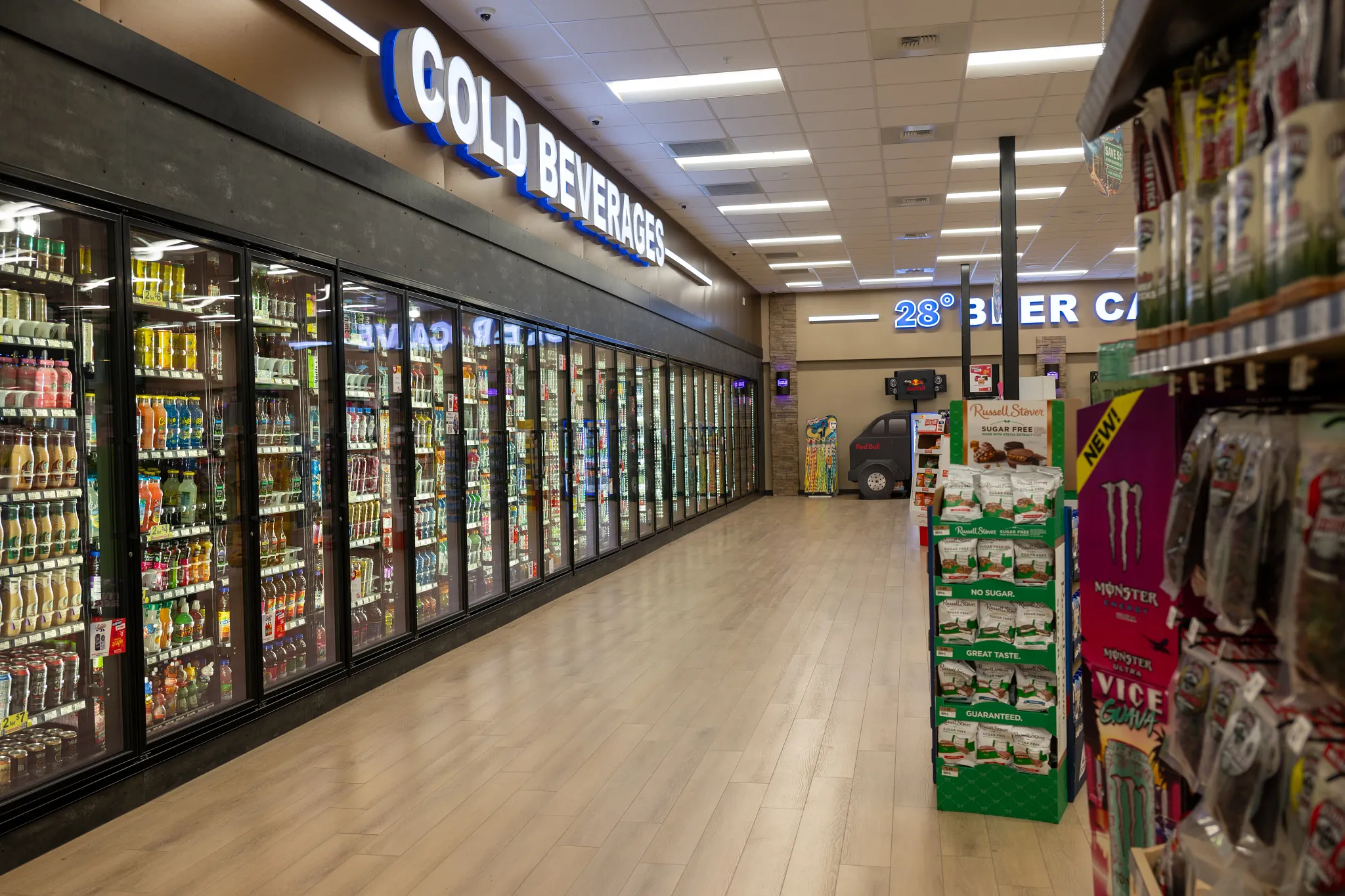 Interior view of mineral floor inside of Town Pump Connivence Store